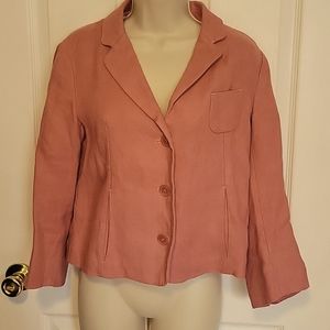 Max Mara design for Easy Living linen crop blazer jacket  8